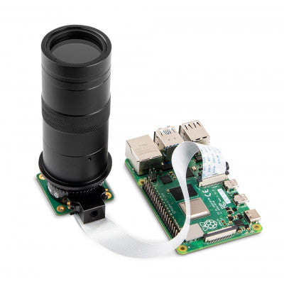 An 100X Industrial Microscope Lens C/CS-Mount Compatible With Raspberry Pi HQ Camera