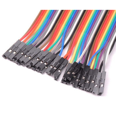 An 10CM Female to Female Breadboard Jumper DuPont 2.54MM 1P-1P Cable 40 Pieces Pack