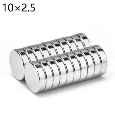 An 10mm x 2.5mm (10x2.5 mm) Neodymium Disc Strong Magnet