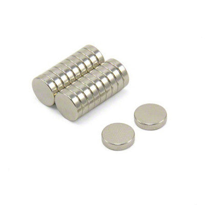 An 10mm x 2.5mm (10x2.5 mm) Neodymium Disc Strong Magnet