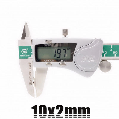 An 10mm x 2mm (10x2 mm) Neodymium Disc Strong Magnet