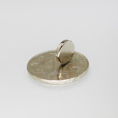 An 10mm x 2mm (10x2 mm) Neodymium Disc Strong Magnet