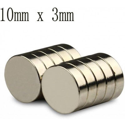 An 10mm x 3mm (10x3 mm) Neodymium Disc Strong Magnet