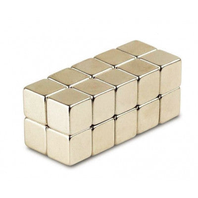 An 10mm x 10mm x 10mm (10x10x10 mm) Neodymium Block Magnet