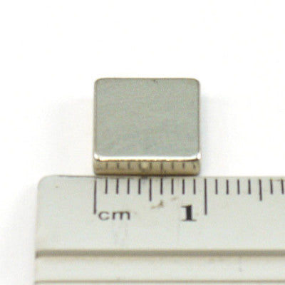 An 10mm x 10mm x 2mm (10x10x2 mm) Neodymium Block Magnet