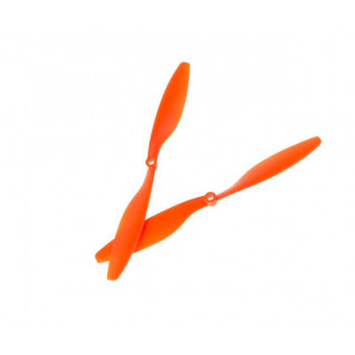 An 10x4.5 inch 1045/1045R CW CCW Propeller Pair for Quadcopter (Orange)