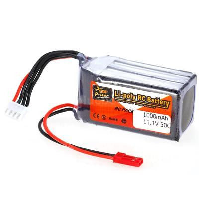 An 11.1V - 1000mAH - (Lithium Polymer) Lipo Rechargeable Battery - 30C