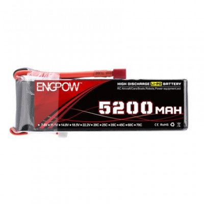 An 11.1V - 5200mAH - (Lithium Polymer) Lipo Rechargeable Battery - 35C