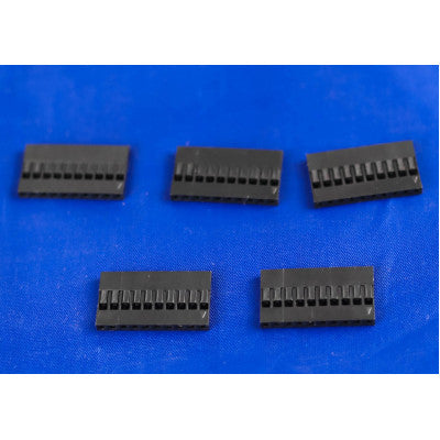 An 1x10 Pin Male-Female Crimp Connector - 5 Pieces pack
