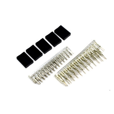 An 1x10 Pin Male-Female Crimp Connector - 5 Pieces pack