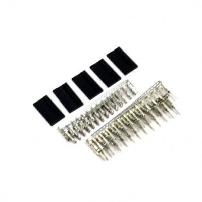 An 1x10 Pin Male-Female Crimp Connector - 5 Pieces pack