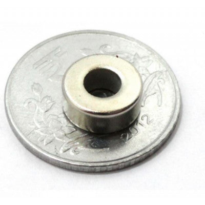 An 11mm x 5mm x 5mm (11x5x5 mm) Neodymium Ring Magnet