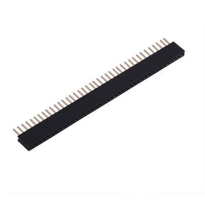 An 1x40 Pin 1.27mm Pitch Female Single Row Berg Header Strip