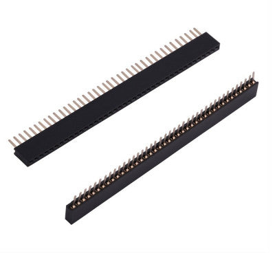 An 1x40 Pin 1.27mm Pitch Female Single Row Berg Header Strip