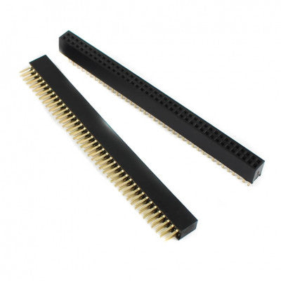 An 2x40 1.27mm Pitch Pin Female Double Row Header Berg Strip