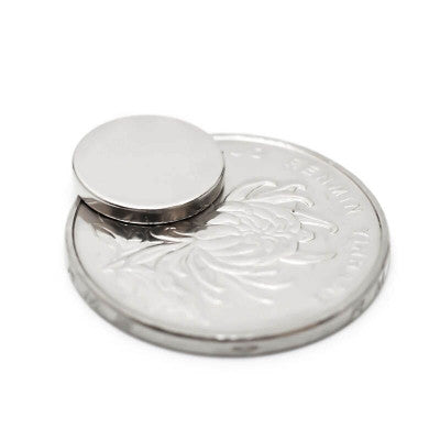 An 12mm x 2mm (12x2 mm) Neodymium Disc Strong Magnet