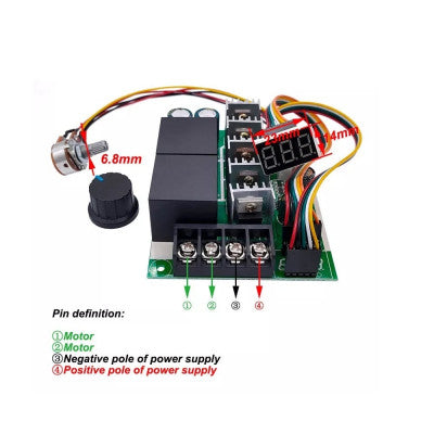 An 12V 24V 36V 40A PWM DC Motor Speed Controller Forward Reverse Adjustable Knob Switch Control Driver Digital Display