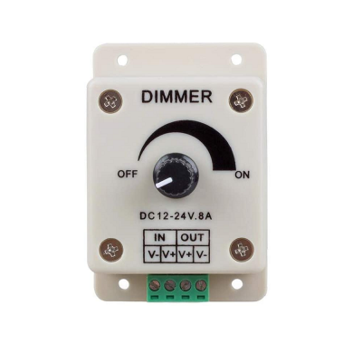 An 12V-24V 8A Adjustable Dimmer Switch For Single LED Strip