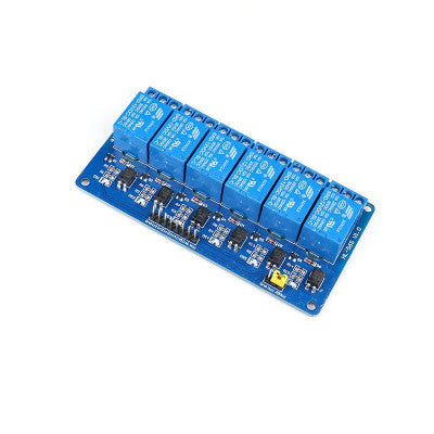 An 6 Channel 12V Relay Module with Optocoupler