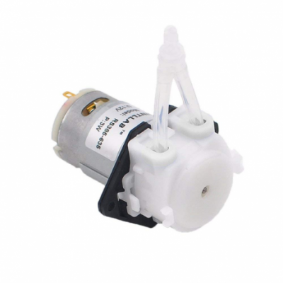 An 12V DC Peristaltic Dosing Pump For Aquarium Lab Analytic 2mm ID x 4mm OD 5 - 40 ml / min