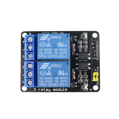 An 2 Channel 12V Relay Module with Optocoupler