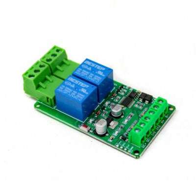 An 12V Modbus RTU 2 Channels Relay Module Input Optocoupler Isolation RS485 MCU