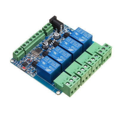 An 12V Modbus RTU 4 Channels Relay Module Optocoupler RS485 MCU for Arduino