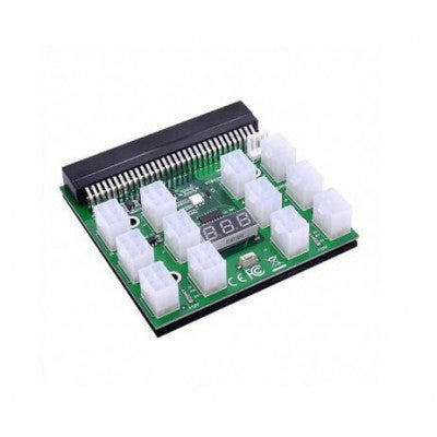 An 12V Server Power Conversion Board with 12 6pin Connector for BTC Miner Mining