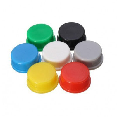 An 12x12x7.3 mm Round Cap for Square tactile Switch - Green 10 Pieces pack
