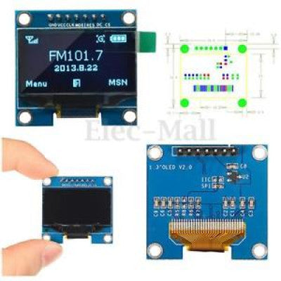 An 1.3 Inch 128x64 OLED Display Screen Module with SPI Serial Interface V2