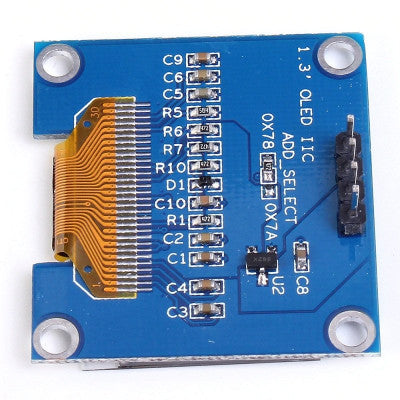 An 1.3 Inch I2C IIC 128x64 OLED Display Module 4 Pin - White