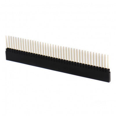 An 1x40 Pin 2.54mm Pitch Straight Long Female Berg Strip Connector