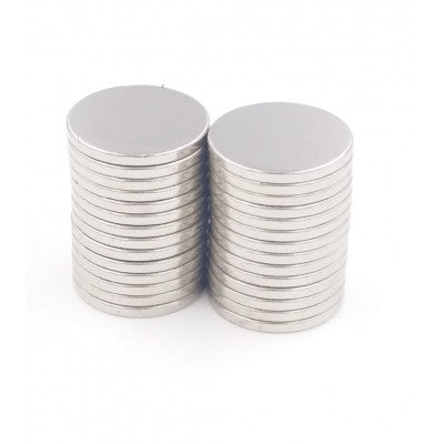 An 15mm x 1.5mm (15x1.5 mm) Neodymium Disc Strong Magnet