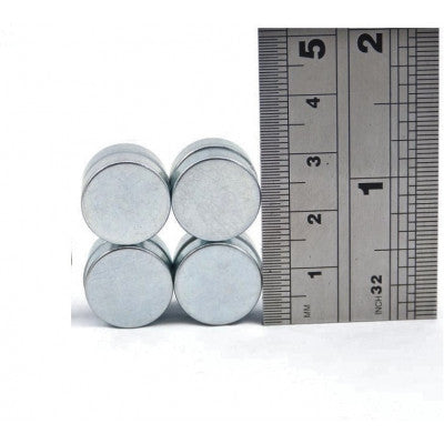 An 15mm x 6mm (15x6 mm) Neodymium Disc Strong Magnet