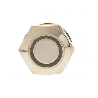 An 16mm 24V Ring (Blue Light) Self-Lock Non-Momentary Metal Push-button Switch