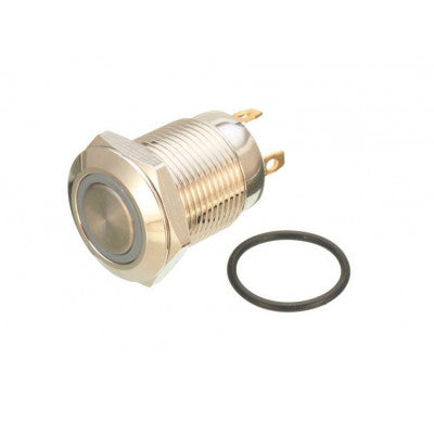 An 16mm 24V Ring (Red Light) Self-Lock Non-Momentary Metal Push-button Switch