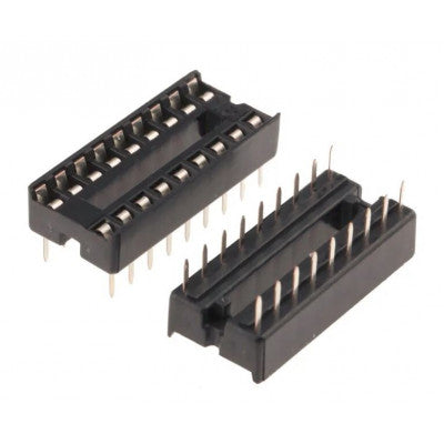 An 18 Pin IC Base (DIP) - 2 Pieces Pack