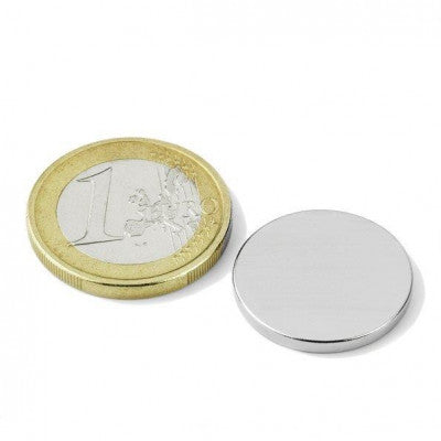 An 18mm x 2mm (18x2 mm) Neodymium Disc Strong Magnet