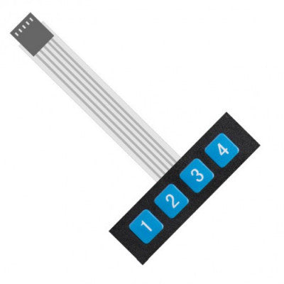An 1x4 Matrix - Membrane Type Keypad - 4 Keys