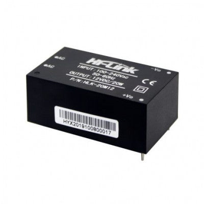 An HLK-20M12 Hi-Link 12V 20W AC to DC Power Supply Module