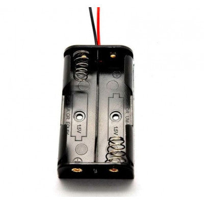 An 2xAA Battery Holder - Black - Good Quality