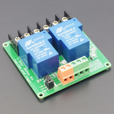 An 2 Channel 30A 12V Relay Module Supports High and Low Trigger Optocoupler