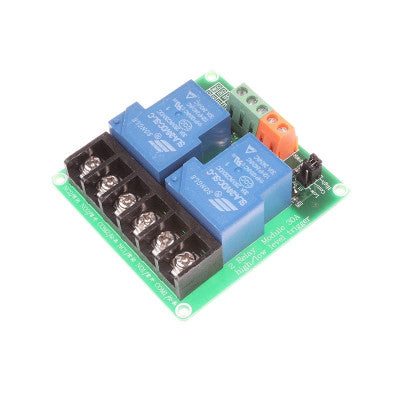 An 2 Channel Relay Module, 30A with Optocoupler, Isolation 24V Supports, High and Low Triger