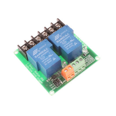 An 2 Channel Relay Module, 30A with Optocoupler, Isolation 24V Supports, High and Low Triger