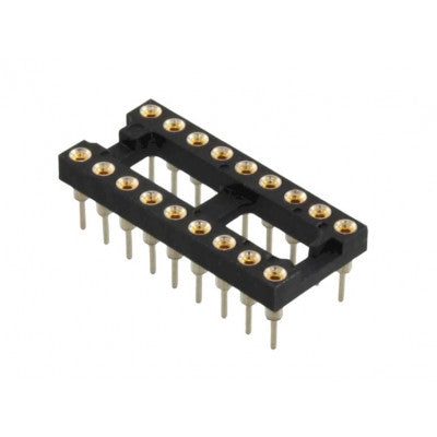 An 20 Pin Machined IC Base/Socket (Round Holes)
