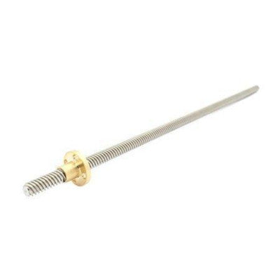 An 200mm Trapezoidal 4 Start Lead Screw 8mm Thread 2mm Pitch Lead Screw with Copper Nut