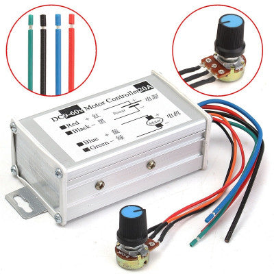 An 20A PWM DC Motor Speed Regulator Module (9V, 12V, 24V, 36V, 48V, 60V)