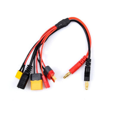 An 20cm 14AWG 4.0mm Banana Plug to XT60, XT30, DC5.5,JST & T Plug Charger Adapter Cable