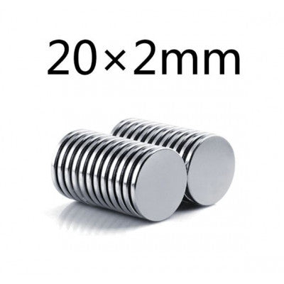 An 20mm x 2mm (20x2 mm) Neodymium Disc Strong Magnet
