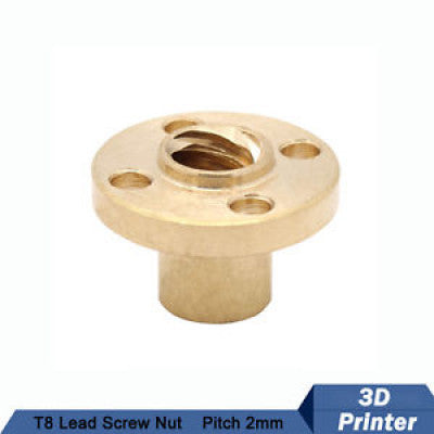An 215mm Trapezoidal 4 Start Lead Screw 8mm Thread 2mm Pitch Lead Screw with Copper Nut